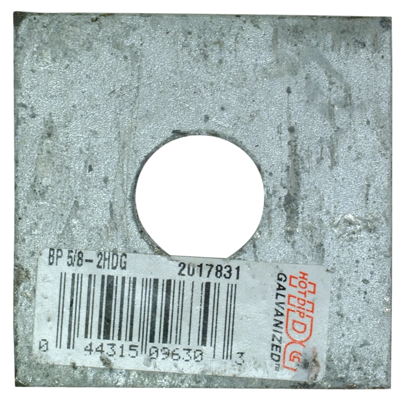 Simpson Strong-Tie BP 5/8-2HDG BP 2 in. x 2 in. Hot-Dip Galvanized Bearing Plate with 5/8 in. Bolt Dia.