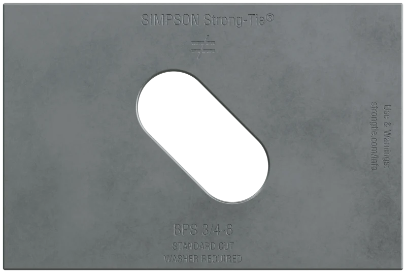 Simpson Strong-Tie BPS 3/4-6 BPS 3 in. x 4-1/2 in. Slotted Bearing Plate with 3/4 in. Bolt Dia.