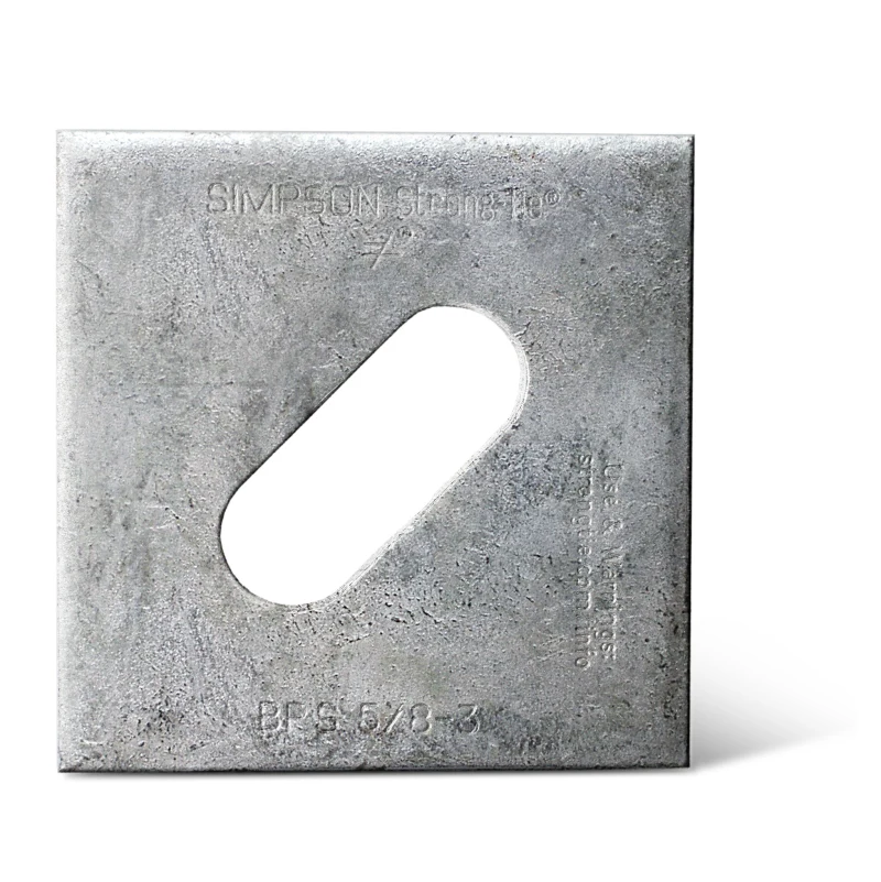 Simpson Strong-Tie BPS 5/8-3HDG BPS 3 in. x 3 in. HDG Slotted Bearing Plate with 5/8 in. Bolt Dia.