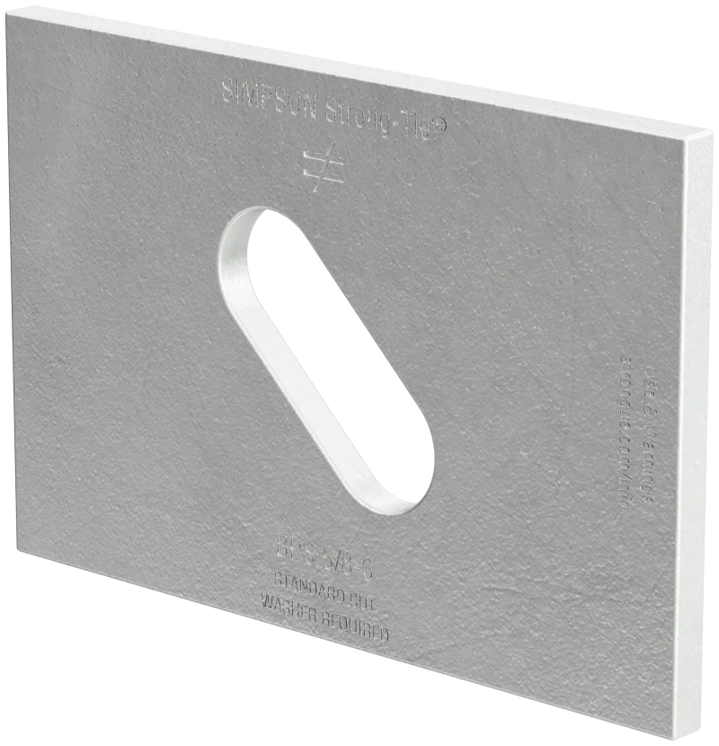 Simpson Strong-Tie BPS 5/8-6HDG BPS 3 in. x 4-1/2 in. HDG Slotted Bearing Plate with 5/8 in. Bolt Dia.