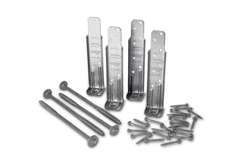 Simpson Strong-Tie DTT1Z-KT DTT1Z® ZMAX® Galvanized Deck Tension Tie Kit for 2x with Screws (4-Qty)