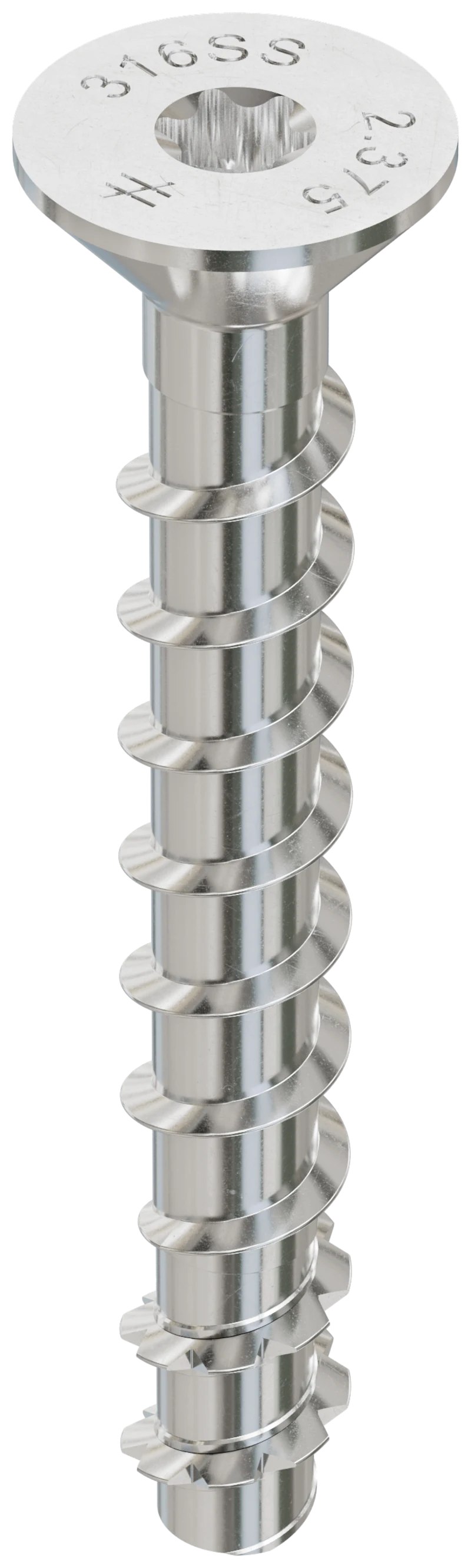 Simpson Strong-Tie THDC25238CS6SS Titen HD® 1/4 in. x 2-3/8 in. Type 316 SS Countersunk Head Heavy-Duty Screw Anchor (25-Qty) (Pack of 980)