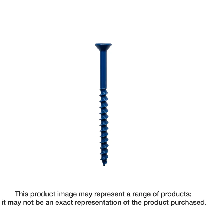 Simpson Strong-Tie TNT18134TFR200 Titen Turbo™ — 3/16 in. x 1-3/4 in. 6-Lobe Flat-Head Concrete and Masonry Screw, Blue (200-Qty) (Pack of 594)