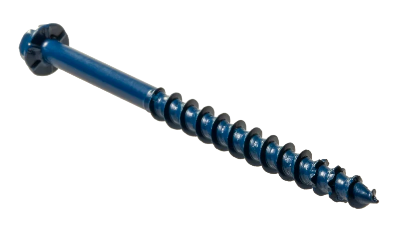 Simpson Strong-Tie TNT18234H Titen Turbo™ — 3/16 in. x 2-3/4 in. Hex-Head Concrete and Masonry Screw, Blue (100-Qty)