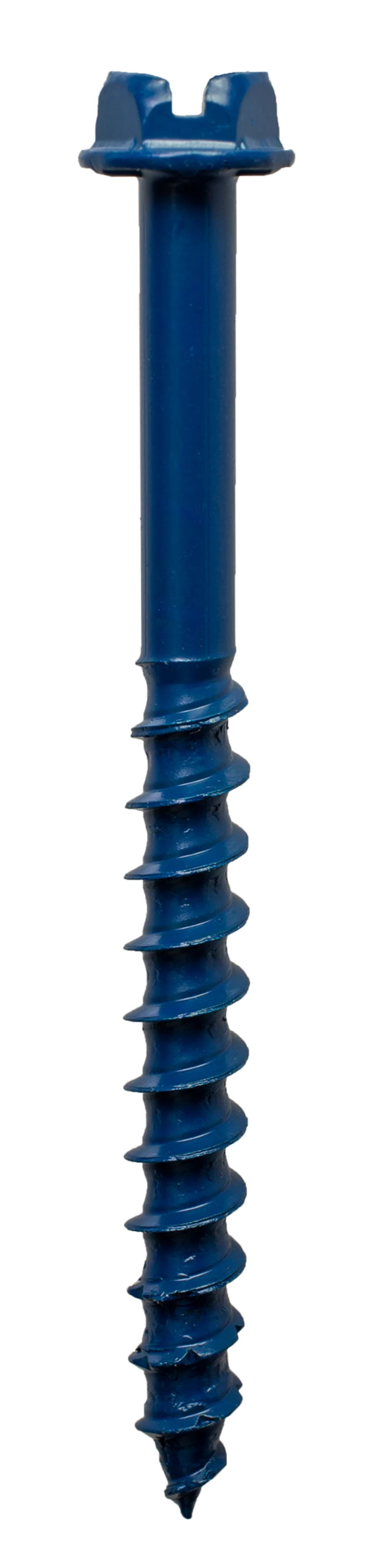 Simpson Strong-Tie TNT25234HC25 Titen Turbo™ — 1/4 in. x 2-3/4 in. Hex-Head Concrete and Masonry Screw, Blue (25-Qty) (Pack of 1152)
