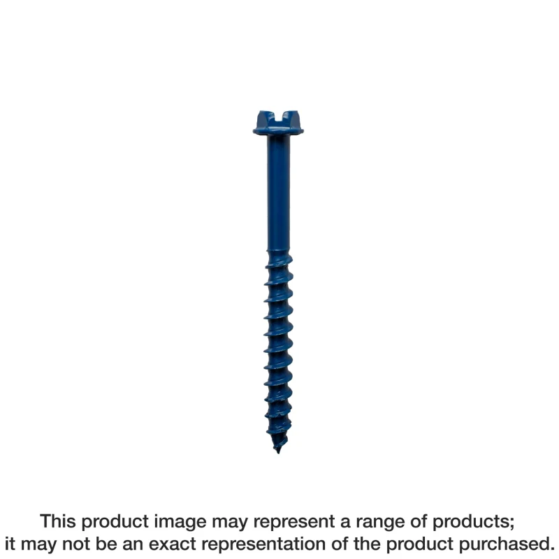 Simpson Strong-Tie TNT25334HC75 Titen Turbo™ — 1/4 in. x 3-3/4 in. Hex-Head Concrete and Masonry Screw, Blue (75-Qty) (Pack of 336)
