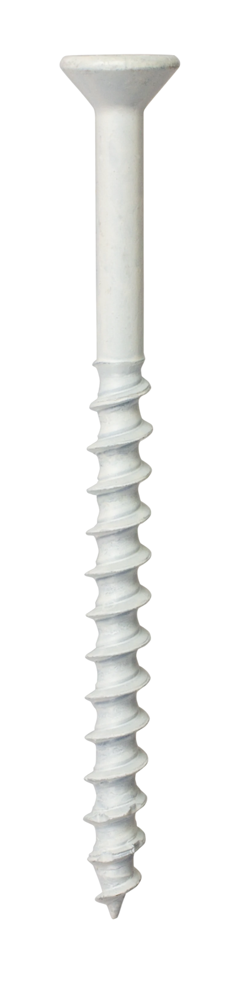 Simpson Strong-Tie TNTW18234TFC25 Titen Turbo™ — 3/16 in. x 2-3/4 in. 6-Lobe Flat-Head Concrete and Masonry Screw, White (25-Qty)
