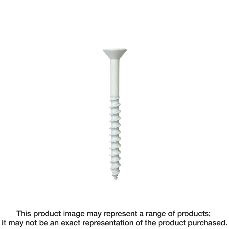 Simpson Strong-Tie TNTW25314TFC75 Titen Turbo™ — 1/4 in. x 3-1/4 in. 6-Lobe Flat-Head Concrete and Masonry Screw, White (75-Qty) (Pack of 4)