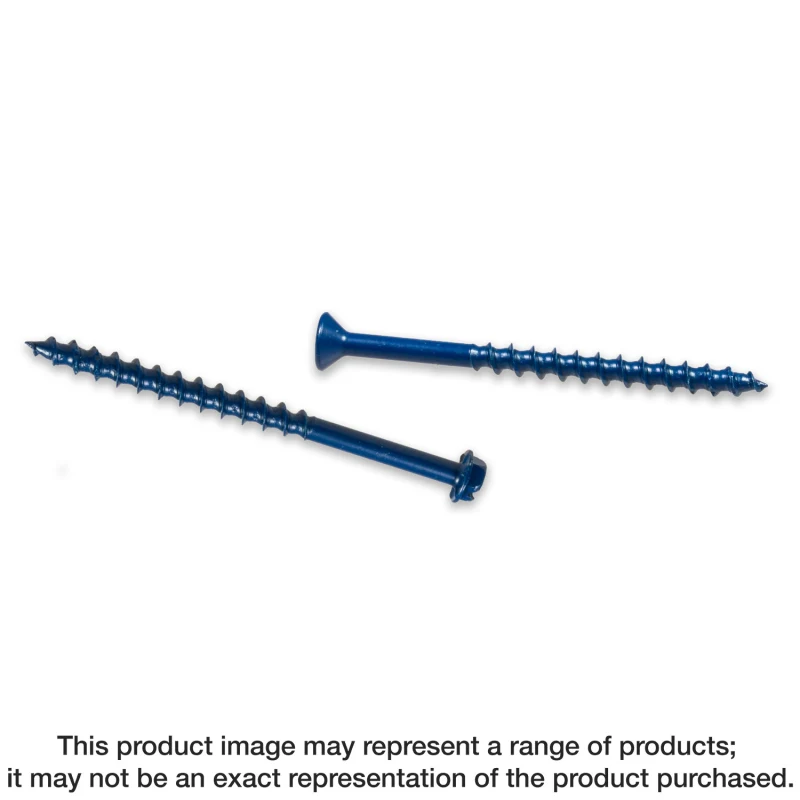 Simpson Strong-Tie TNTW25334TF Titen Turbo™ — 1/4 in. x 3-3/4 in. 6-Lobe Flat-Head Concrete and Masonry Screw, White (100-Qty) (Pack of 4)
