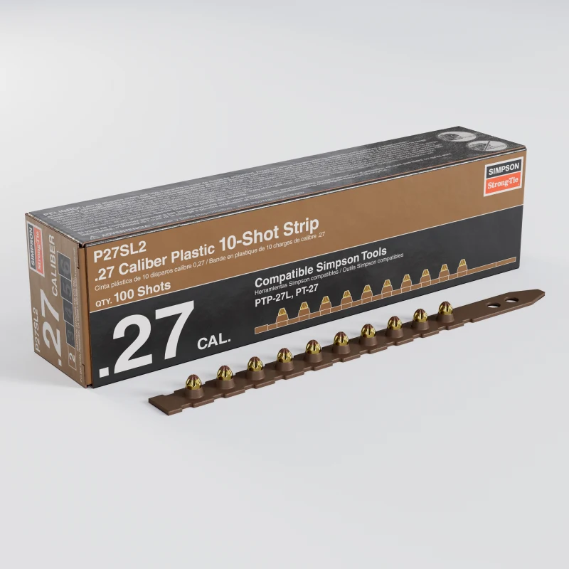 Simpson Strong-Tie P27SL2 P27SL 0.27-Caliber Plastic, 10-Shot Strip Load, Brown (100-Qty) (Pack of 100)