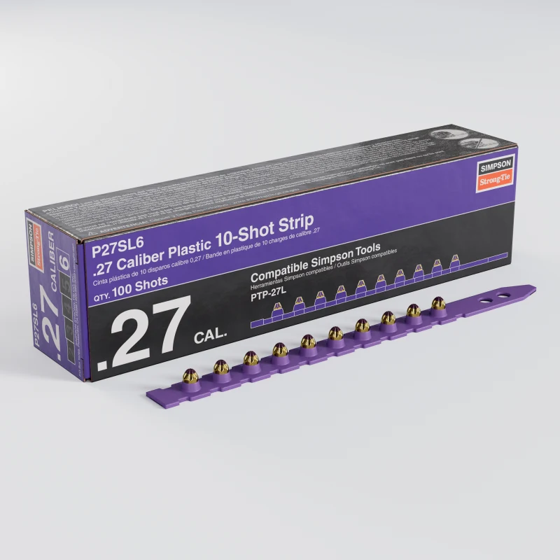 Simpson Strong-Tie P27SL6 P27SL 0.27-Caliber Plastic, 10-Shot Strip Load, Purple (100-Qty) (Pack of 100)