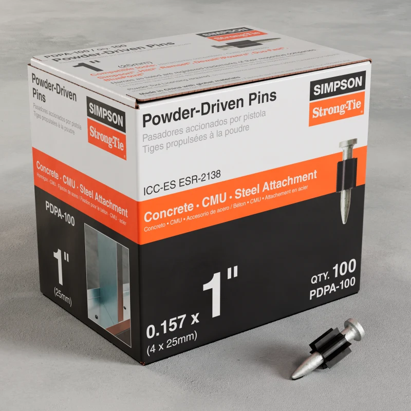 Simpson Strong-Tie PDPA-100 PDPA .157 in. x 1 in. Powder-Actuated Pin (100-Qty)