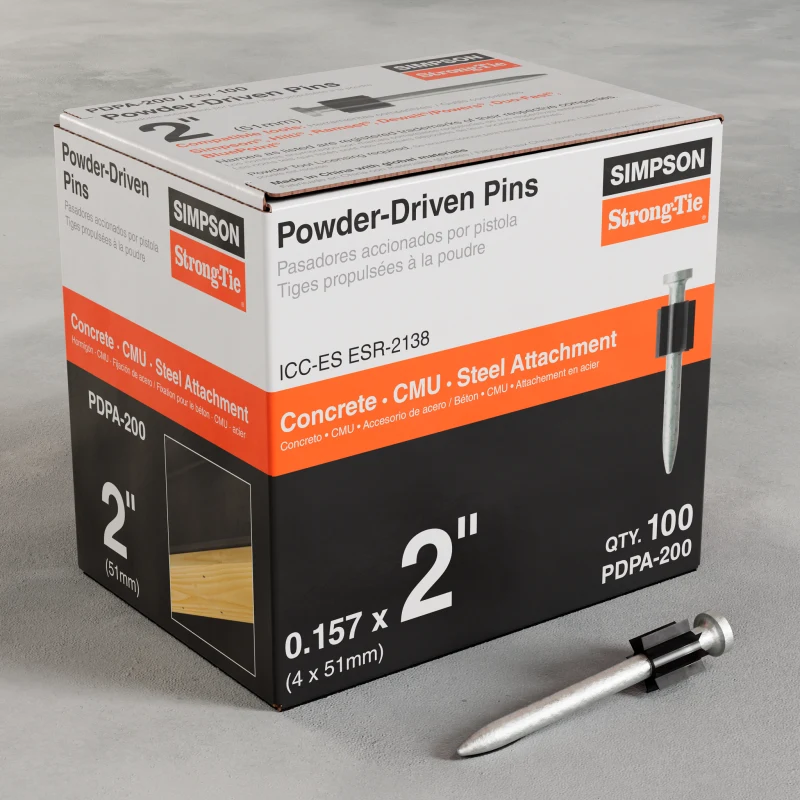 Simpson Strong-Tie PDPA-200 PDPA .157 in. x 2 in. Powder-Actuated Pin (100-Qty) (Pack of 10)