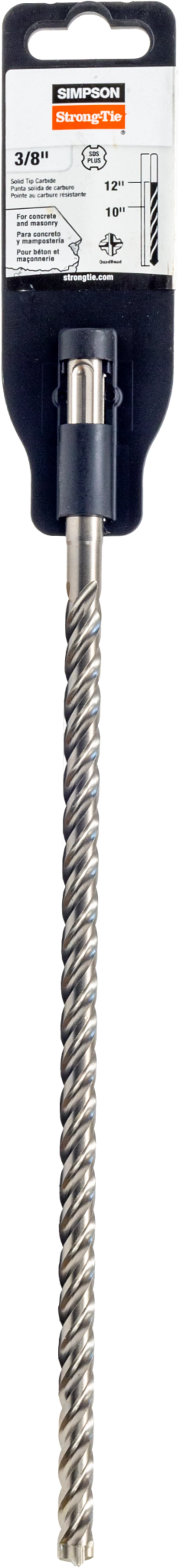 Simpson Strong-Tie MDPL03712S 3/8 in. x 12-1/4 in. SDS-plus® Shank Solid-Tip Carbide Drill Bit