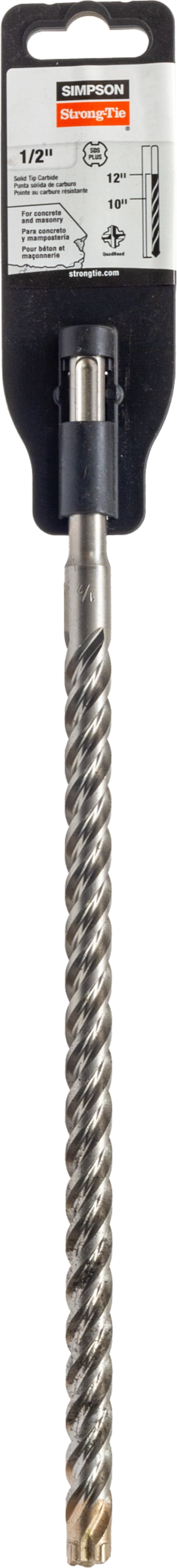 Simpson Strong-Tie MDPL05012S 1/2 in. x 12-1/4 in. SDS-plus® Shank Solid-Tip Carbide Drill Bit