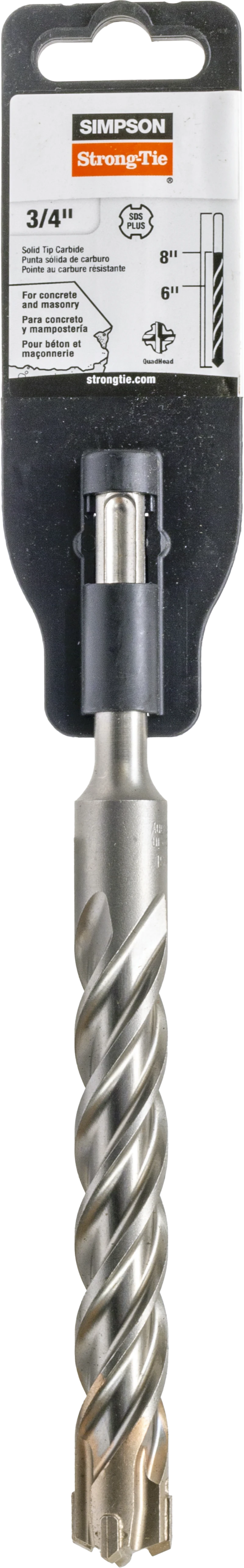 Simpson Strong-Tie MDPL07508Q 3/4 in. x 8 in. SDS-plus® Quad-Head Shank Drill Bit