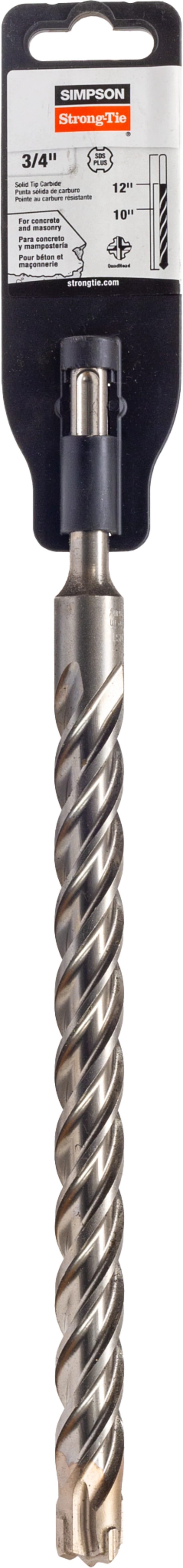 Simpson Strong-Tie MDPL07512Q 3/4 in. x 12 in. SDS-plus® Quad-Head Shank Drill Bit