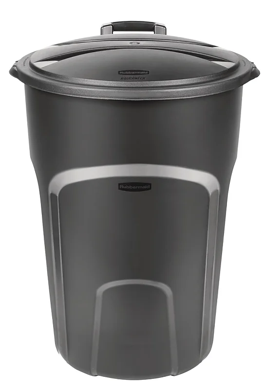 GARBAGE CAN PLASTIC BLACK 32 GAL