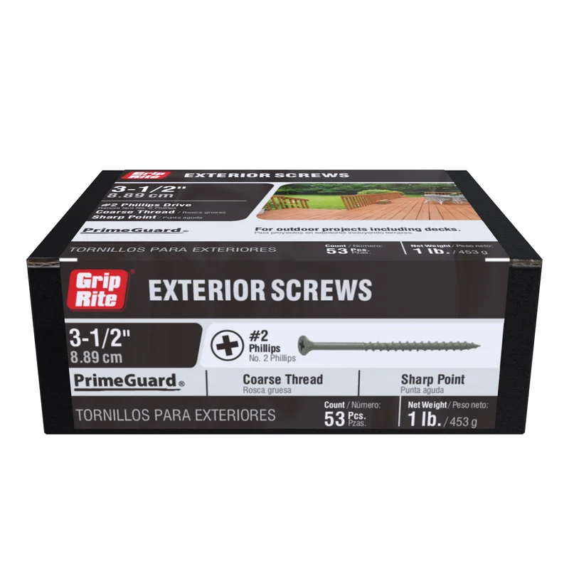10X3-1/2 INTERIOR WOOD SCREWS 1LB