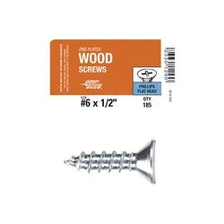 6 X 3/4 PHILLIPS FLAT WOOD SCREW 175 PCS