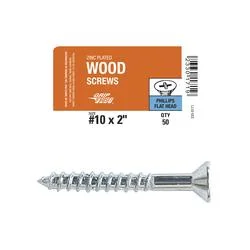 10X2 WOOD SCREWS PHILLIPS FLAT 50