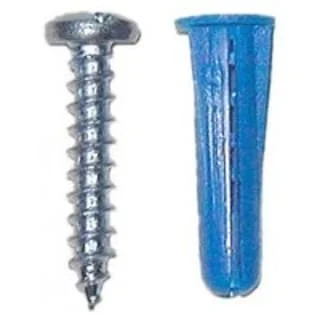 6-8X3/4 PLASTIC ANCHORS WITH SCREWS