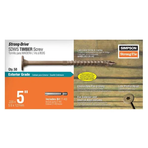 SDWS 10" TIMBER SCREWS 50 PACK