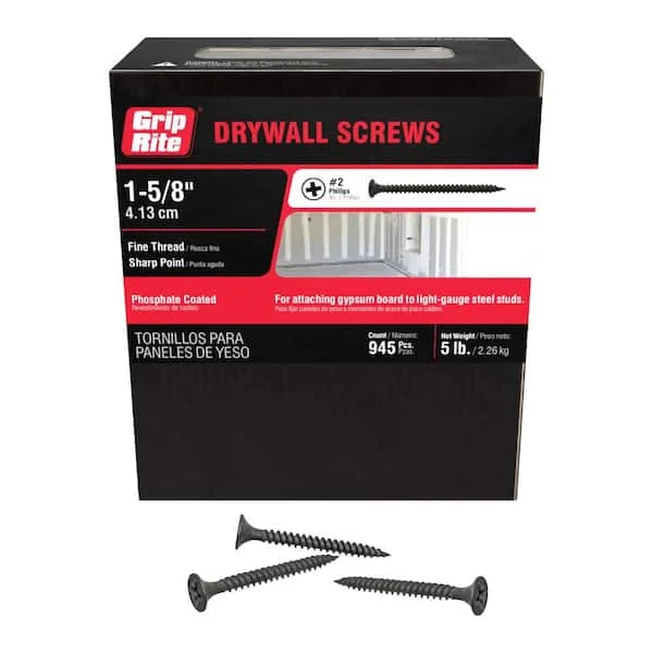 1-5/8" DRYWALL SCREWS 5 LB FINE