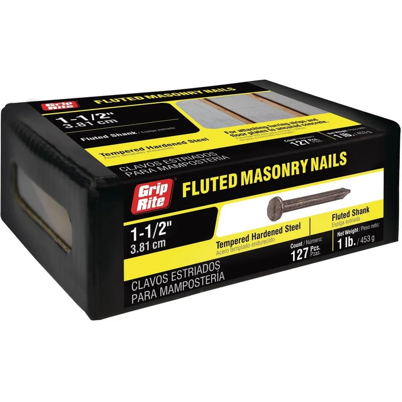 1-1/2" FLUTED MASONRY NAILS 1 LB