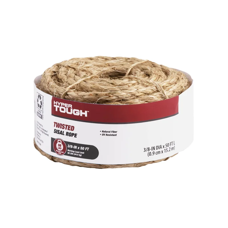 3/8 X 50' TWISTED NAT SISAL ROPE