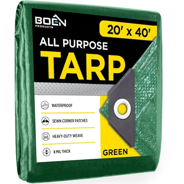 20X40 GREEN / SILVER TARP