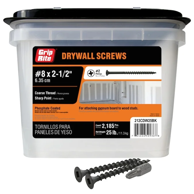 2 1/2" DRYWALL SCREWS COARSE BULK (2.5M