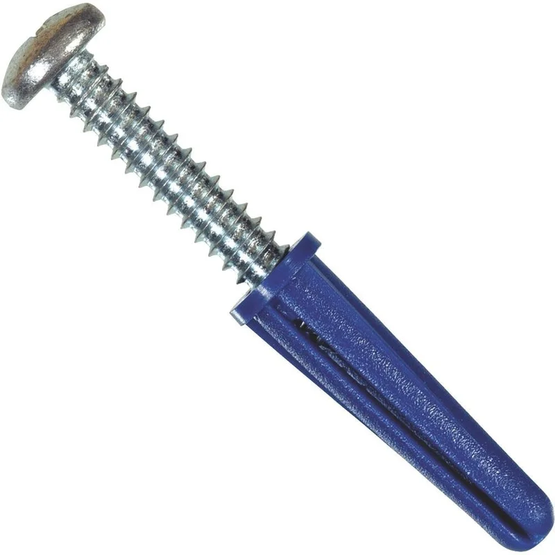 8-10X7/8PLASTIC ANCHORS WITH SCREWS