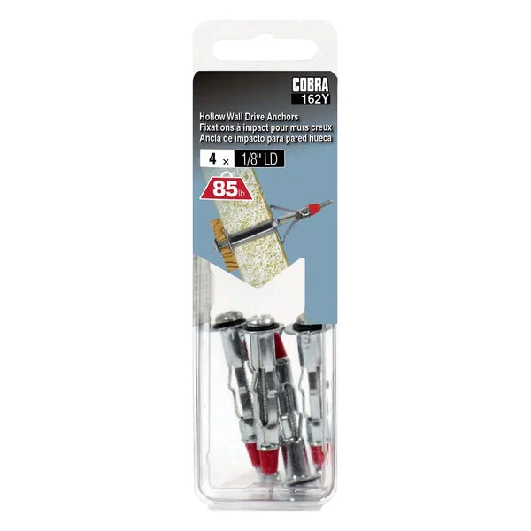 HLLW WALL DRIVE 1/8 LD 2PCS