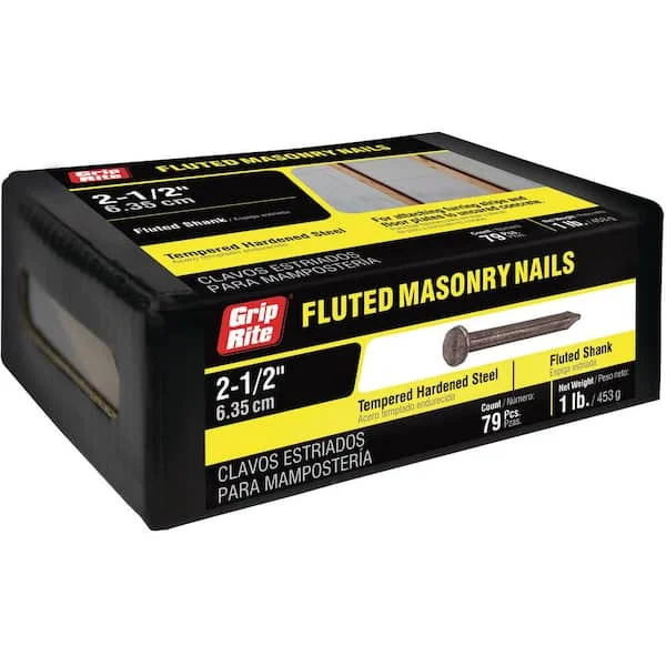2-1/2" FLUTED MASONRY NAILS 1 LB