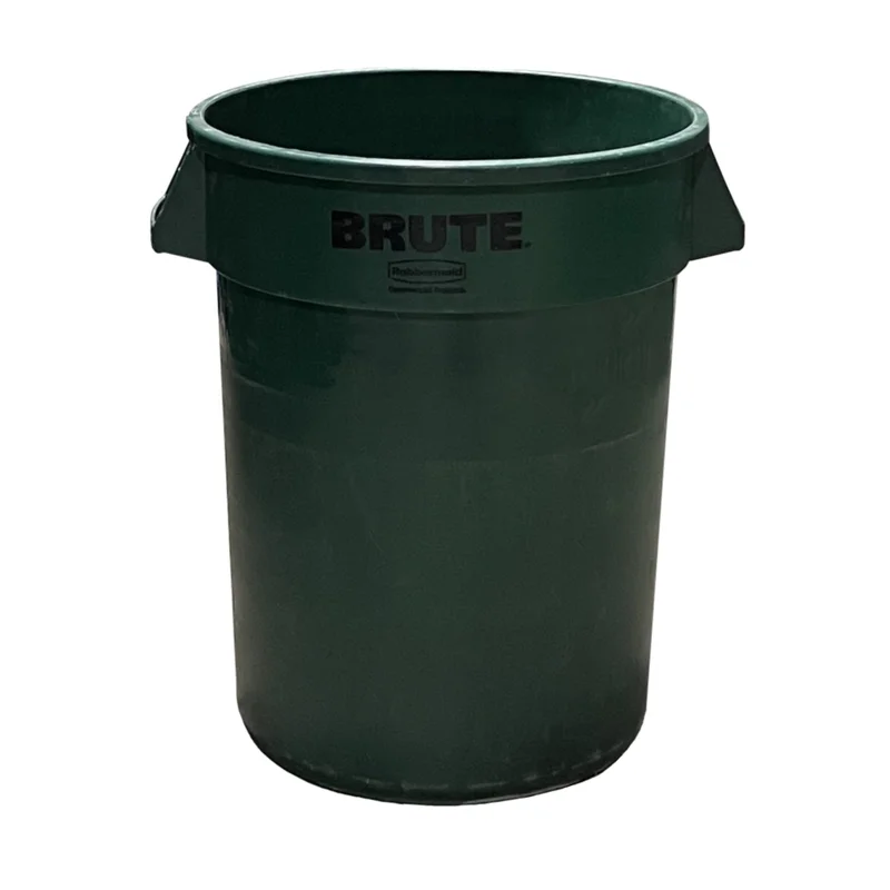 32GAL GREEN GARBAGE CAN RUBBERMAID