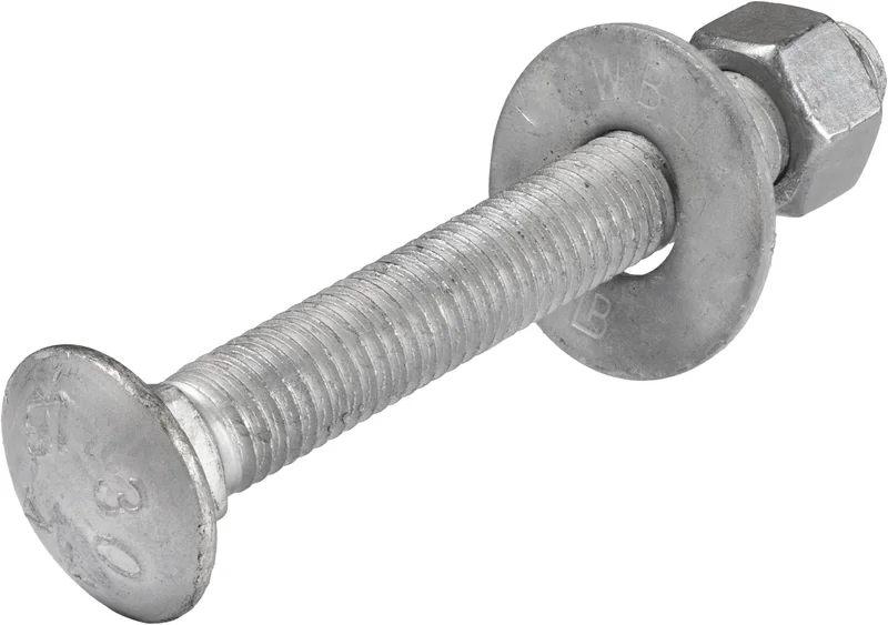 3/8 X 10" CARRIAGE GALVANIZED BOLT