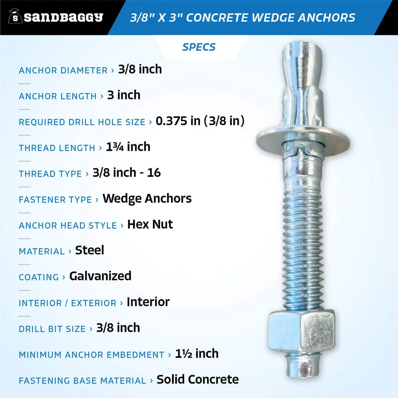 3/8 X 3 WEDGE ANCHOR