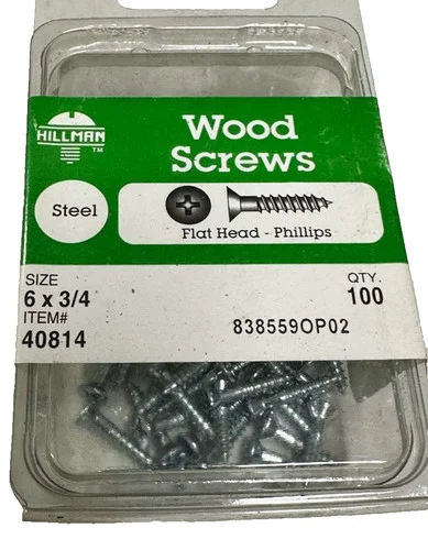 6 X 3/4 FLAT HEAD PHILLIPS SCREW