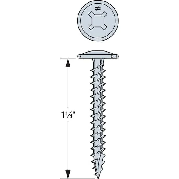 8 X1.5FT HD PHILLIPS WOOD SCREWS 100 PACK