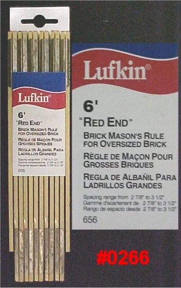 LUFKIN 6' RED END RULE 636