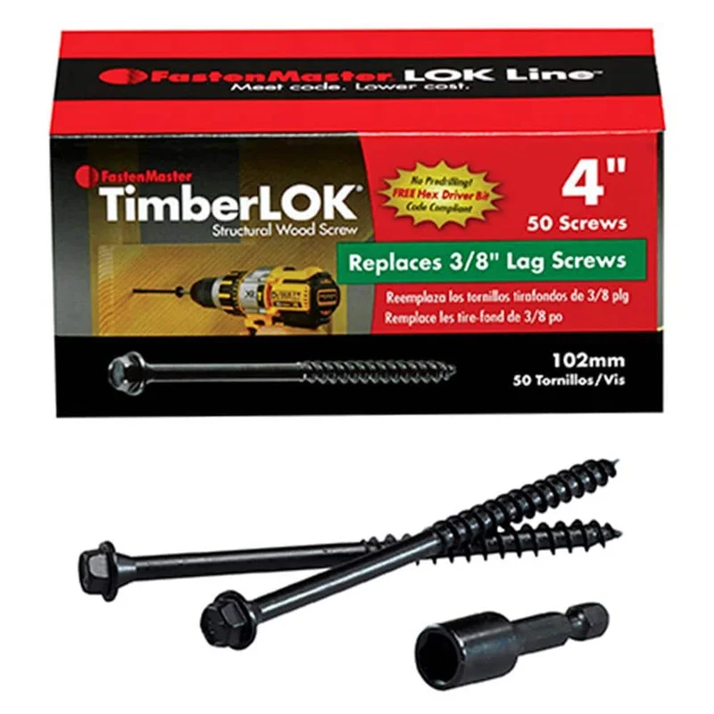 4 TIMBERLOCK SCREWS 50CT