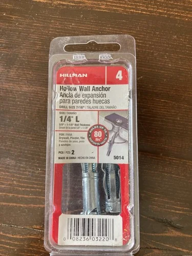 HOLLOW WALL ANCHORS 1/4 L