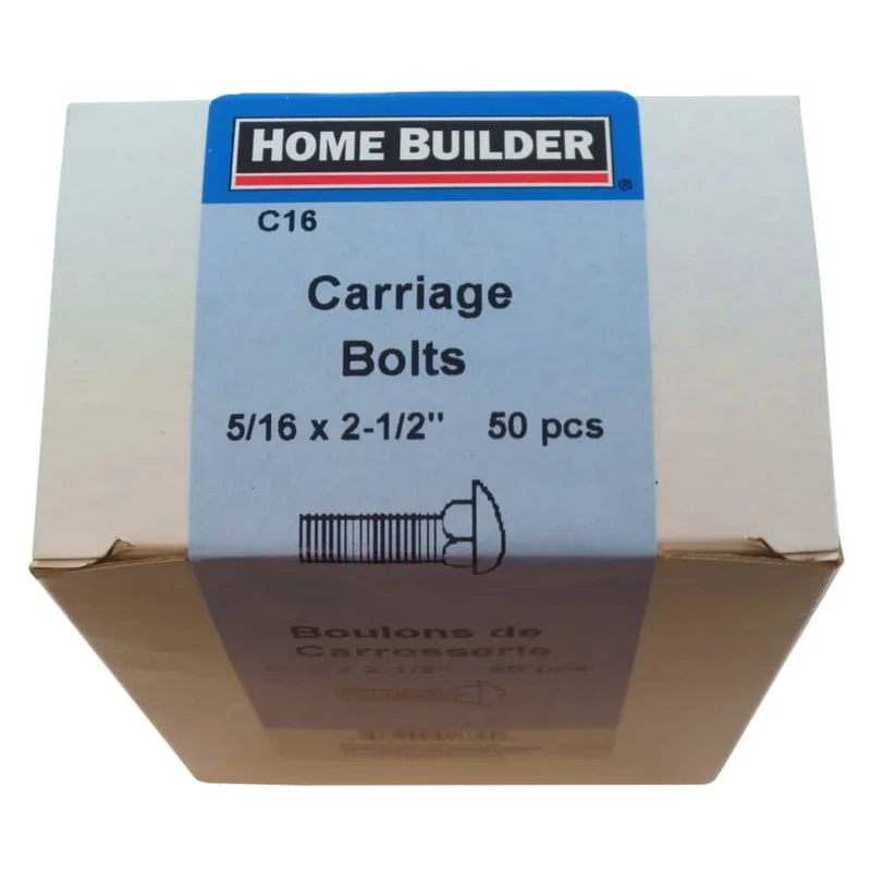 5/16 X 2" CARRIAGE ZINC BOLT
