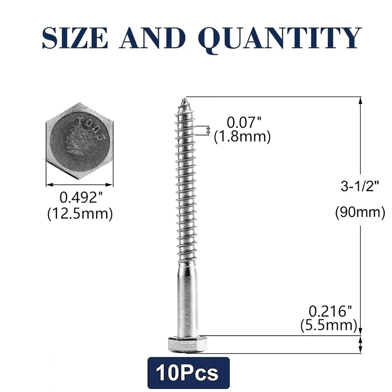 5/16 X 3-1/2" HEX CAP SCREWS