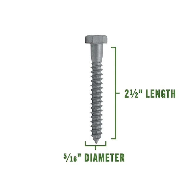 5/16 X 2 1/2 HEX LAG SCREWS GALVANIZED