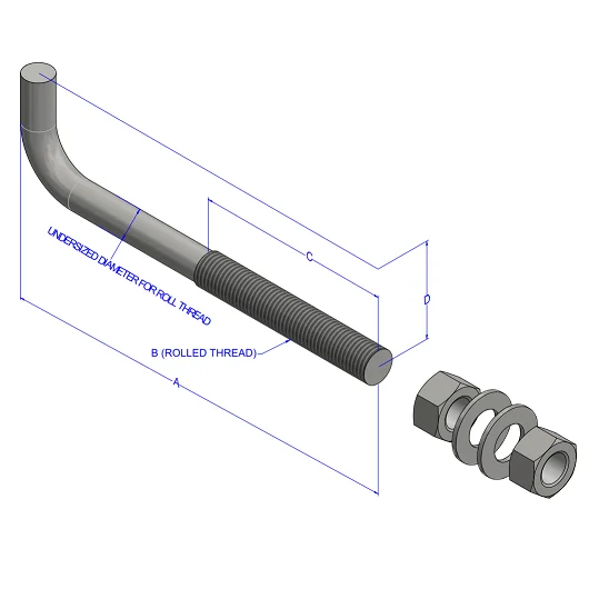 5/8" X 18" GALVANIZED ANCHOR BOLTS