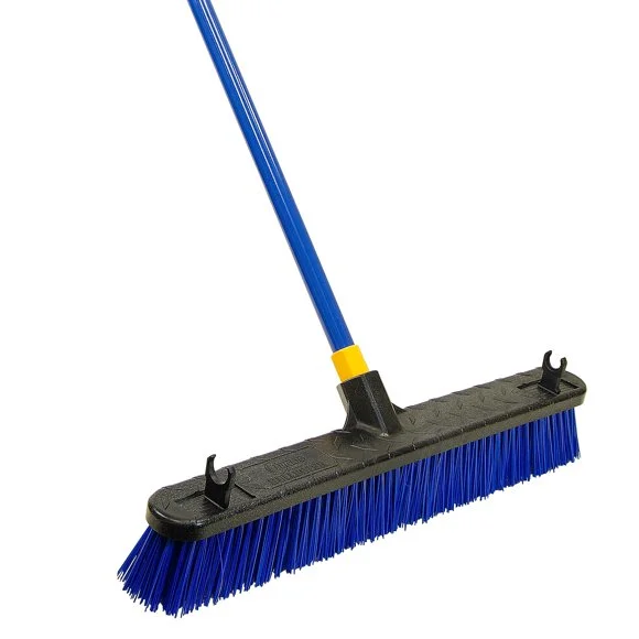 18IN POLY PUSH BROOM BLACK/BLUE