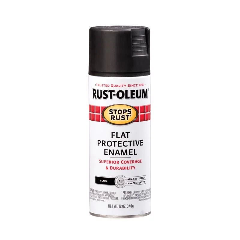 RUST-OLEUM FLAT BLACK 12OZ