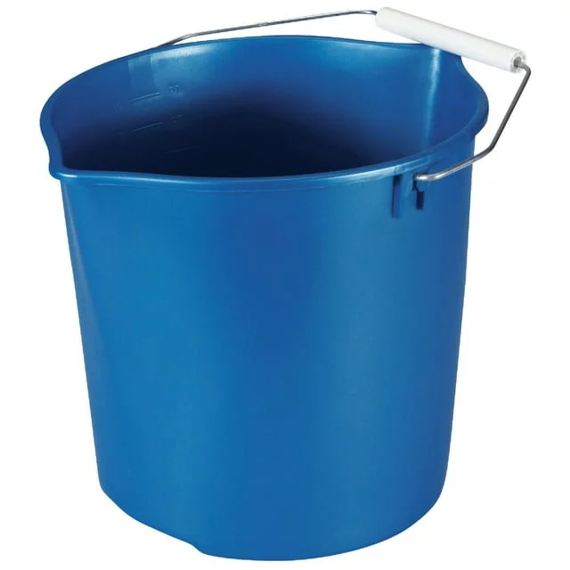 11QT OBLONG BUCKET W HANDLE BLUE